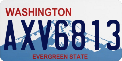 WA license plate AXV6813