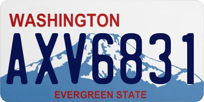WA license plate AXV6831