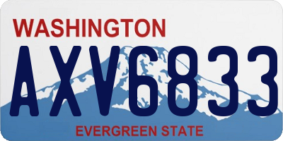WA license plate AXV6833