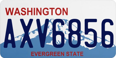 WA license plate AXV6856