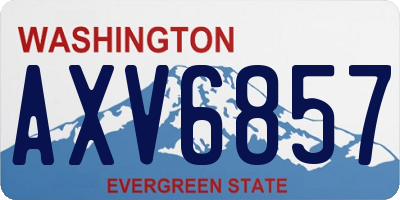 WA license plate AXV6857