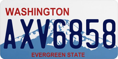 WA license plate AXV6858