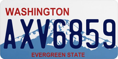 WA license plate AXV6859