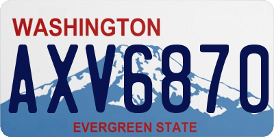 WA license plate AXV6870