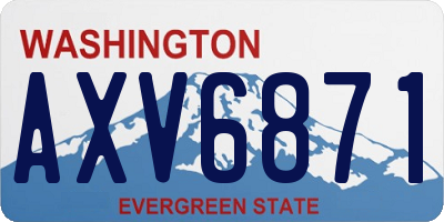 WA license plate AXV6871