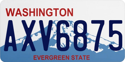 WA license plate AXV6875