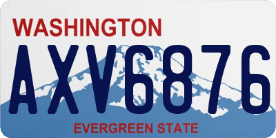 WA license plate AXV6876