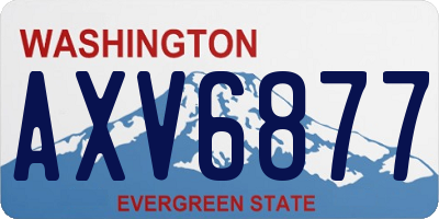 WA license plate AXV6877