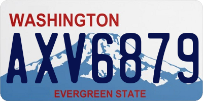 WA license plate AXV6879