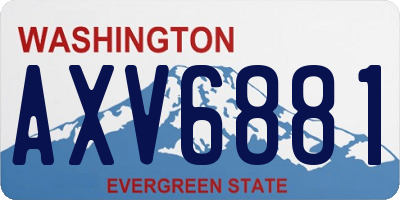 WA license plate AXV6881
