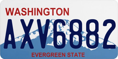 WA license plate AXV6882