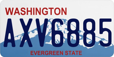 WA license plate AXV6885