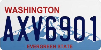 WA license plate AXV6901