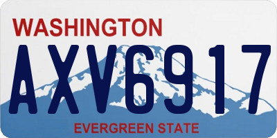 WA license plate AXV6917