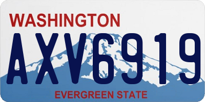 WA license plate AXV6919