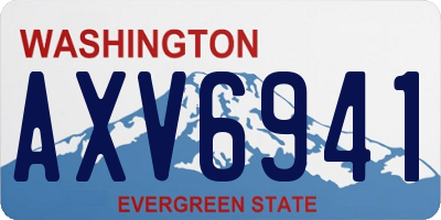 WA license plate AXV6941