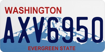 WA license plate AXV6950