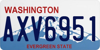 WA license plate AXV6951