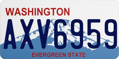 WA license plate AXV6959