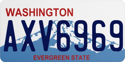 WA license plate AXV6969