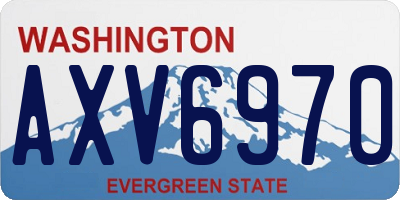 WA license plate AXV6970