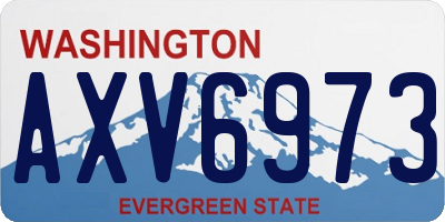 WA license plate AXV6973