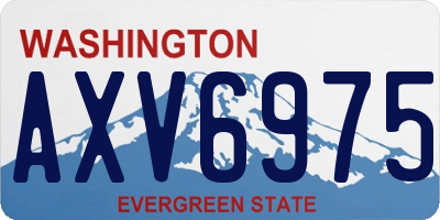 WA license plate AXV6975