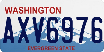 WA license plate AXV6976