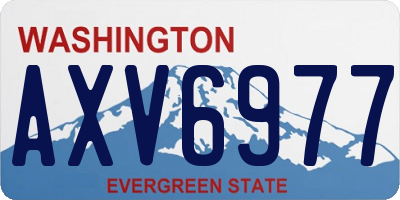 WA license plate AXV6977