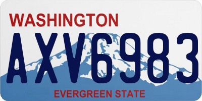 WA license plate AXV6983