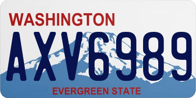 WA license plate AXV6989