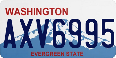 WA license plate AXV6995