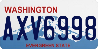 WA license plate AXV6998