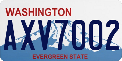WA license plate AXV7002