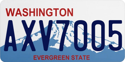 WA license plate AXV7005