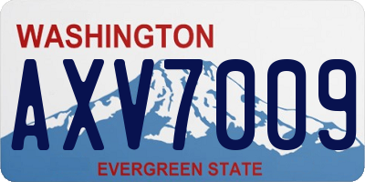 WA license plate AXV7009