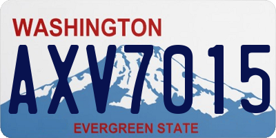 WA license plate AXV7015