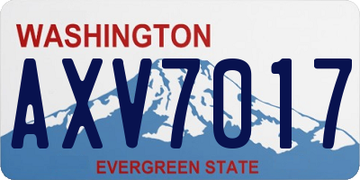 WA license plate AXV7017