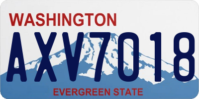 WA license plate AXV7018