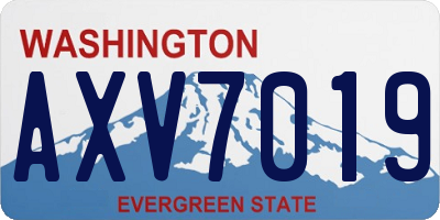 WA license plate AXV7019