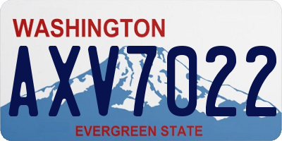 WA license plate AXV7022