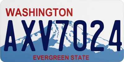 WA license plate AXV7024