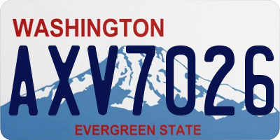WA license plate AXV7026