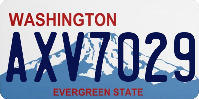 WA license plate AXV7029