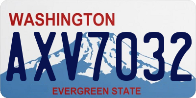 WA license plate AXV7032