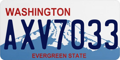 WA license plate AXV7033