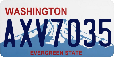 WA license plate AXV7035