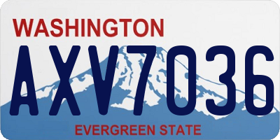 WA license plate AXV7036
