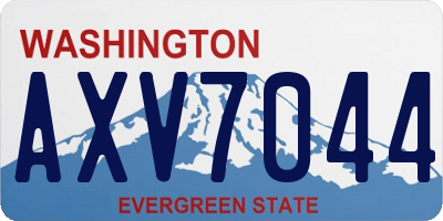 WA license plate AXV7044