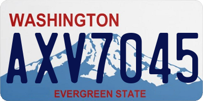 WA license plate AXV7045